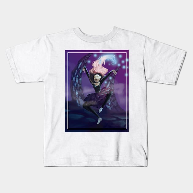 Jumping girl ver. 2 Kids T-Shirt by KimberlyFainello